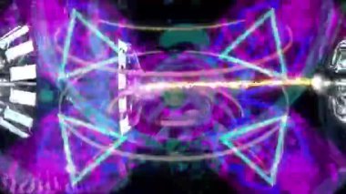 animasyon - Pulsating neon disko arkaplanı VJ döngüsü.