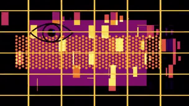 Animation Παλμικό Νέον Disco Background Loop — Αρχείο Βίντεο