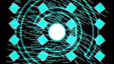 animasyon - Pulsating neon disko arkaplanı VJ döngüsü.