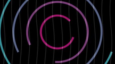 animasyon - Pulsating neon disko arkaplanı VJ döngüsü.