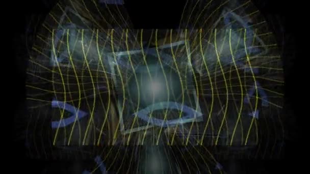 Анимация Пульсирующий Неоновый Диско Фон Loop — стоковое видео