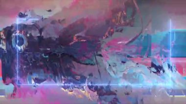 animasyon - Pulsating neon disko arkaplanı VJ döngüsü.