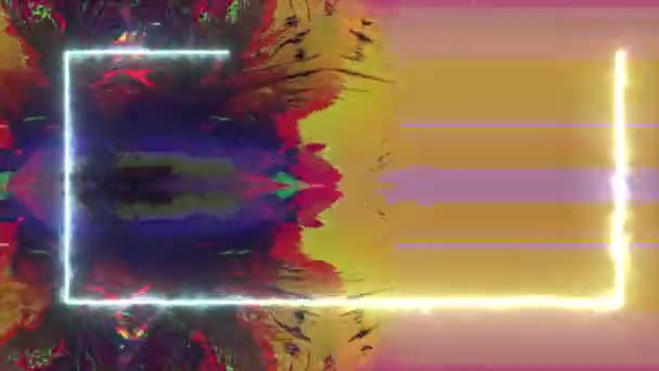 Animazione Pulsante Sfondo Disco Neon Loop — Video Stock