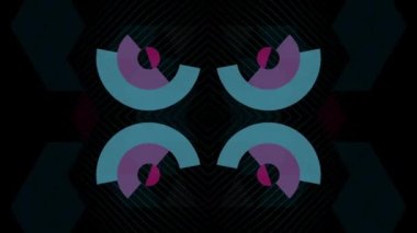 animasyon - Pulsating neon disko arkaplanı VJ döngüsü