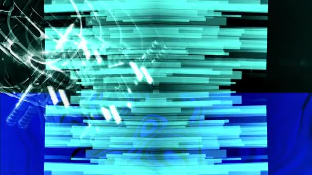 Animatie Pulserende Neon Disco Achtergrond Loop — Stockvideo