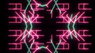 animasyon - Pulsating neon disko arkaplanı VJ döngüsü