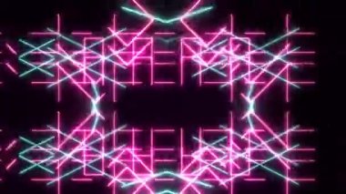 animasyon - Pulsating neon disko arkaplanı VJ döngüsü