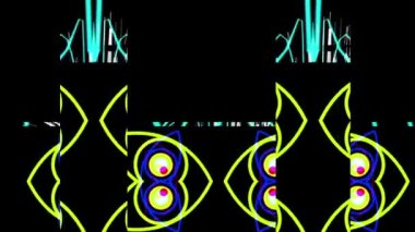 animasyon - Pulsating neon disko arkaplanı VJ döngüsü