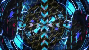 animasyon - Pulsating neon disko arkaplanı VJ döngüsü