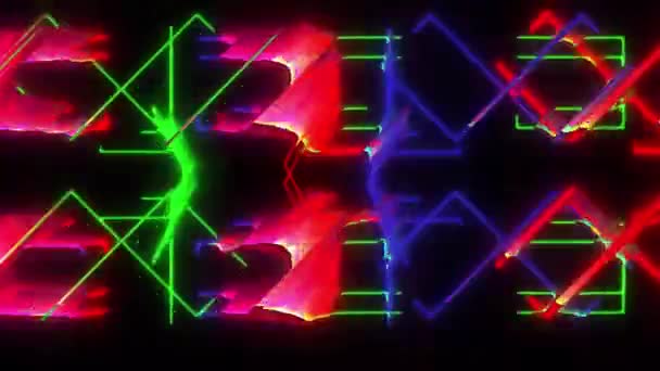 Animation Écran Abstrait Tri Numérique Des Pixels Bruit — Video