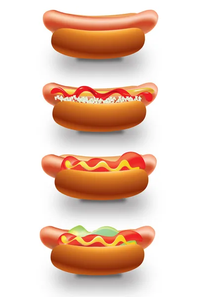 Perrito caliente — Vector de stock