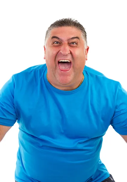 Portrét muže křičet — Stock fotografie