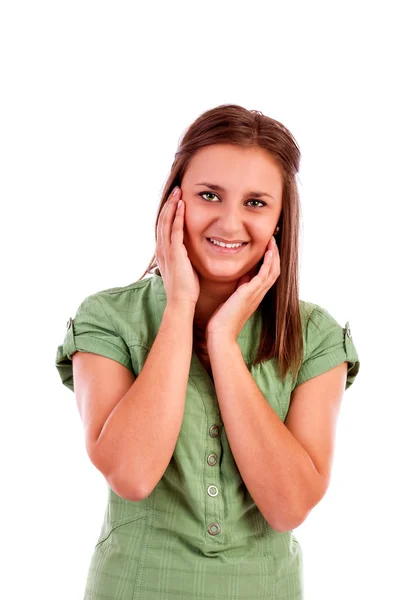 Retrato de una mujer joven y bonita — Foto de Stock