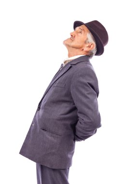 ağrısı olan yaşlı bir adam portresi