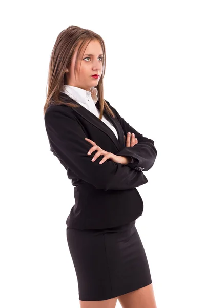 Portrait of pretty confident business woman looking away — Stock Photo, Image