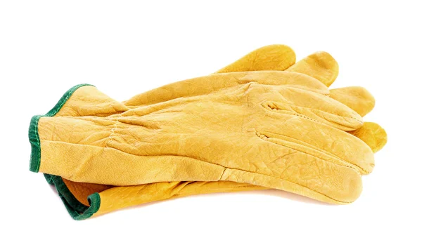 Пара защитных жёлтых перчаток — стоковое фото
