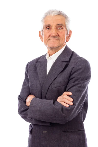 Portrait d'un homme âgé les bras croisés — Photo