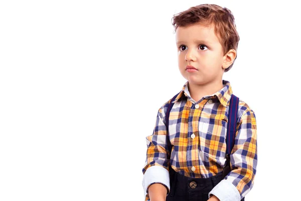 Porträtt av en bedårande liten pojke — Stockfoto