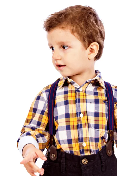 Portrait of an adorable little boy isolated — Stock Photo, Image