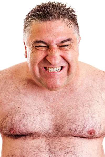 Closeup portrait of an expressive man — Stock Photo, Image