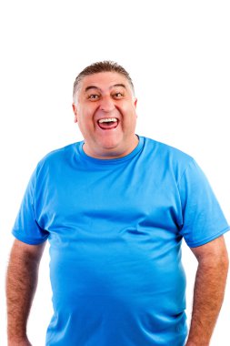Man laughing hysterically at something hilarious with a funny ex clipart