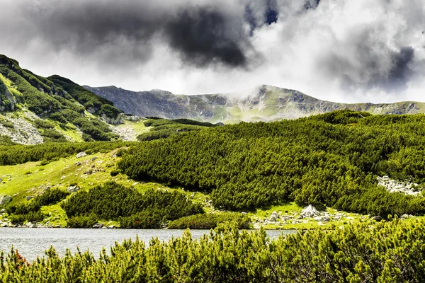 Wunderschöne Sommerlandschaft mit Calcescu-See im Parang-Gebirge — Stockfoto