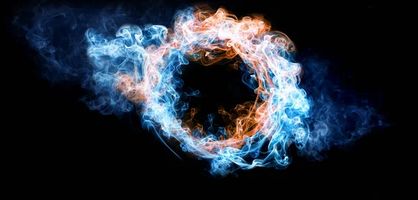 Smoke Circle Frame Art Colorful Abstract Background — 图库照片