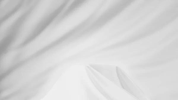 Аннотация White Satin Silky Cloth Background Fabric Textile Drape Crease — стоковое фото