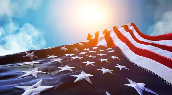 Bandeira Americana Para Dia Memorial Dos Eua Dia Veterano Dia Fotografias De Stock Royalty-Free