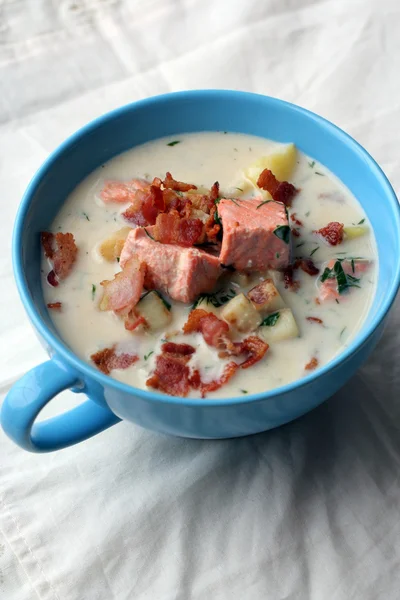 Salmon chowder Royalty Free Stock Images