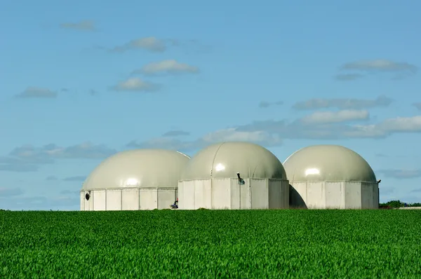 Three gas tanks. — Stock Photo, Image