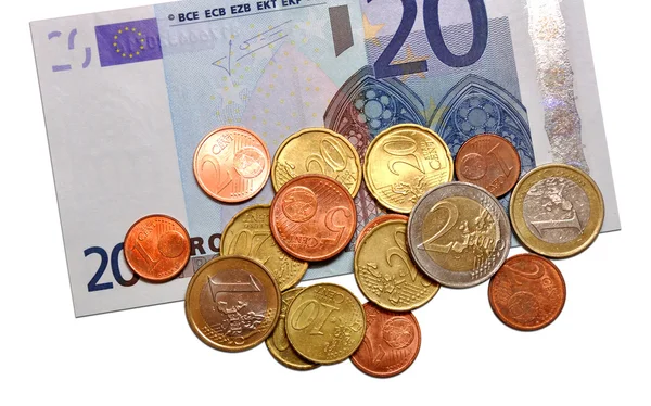 Банкнота евро — стоковое фото