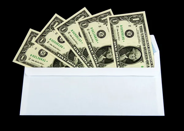 Dollars in an envelope — Stock Photo, Image