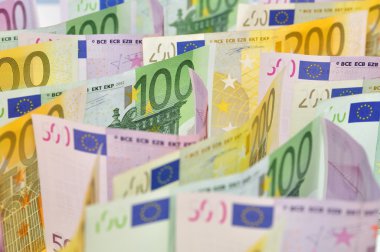 Euro kağıt para arka plan.