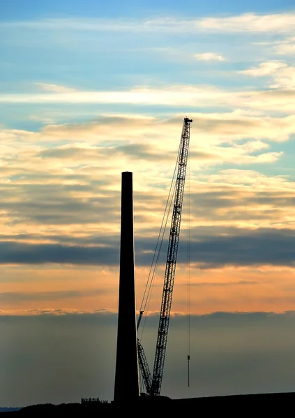 Windturbine in aanbouw. — Stockfoto