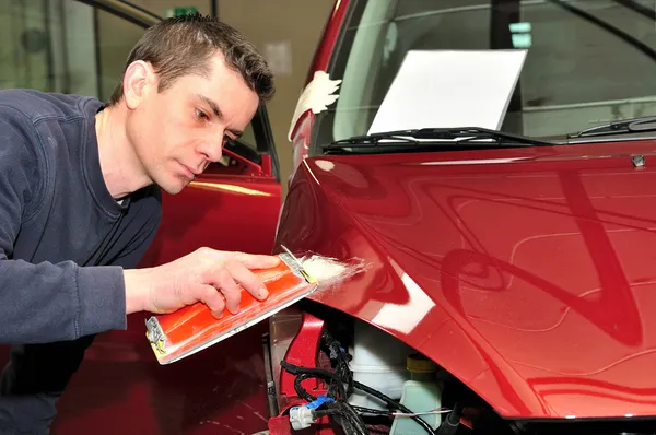 Reparação do corpo do carro . — Fotografia de Stock