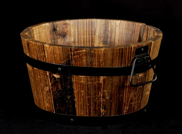 Wooden barrel or bucket — Stock Photo, Image