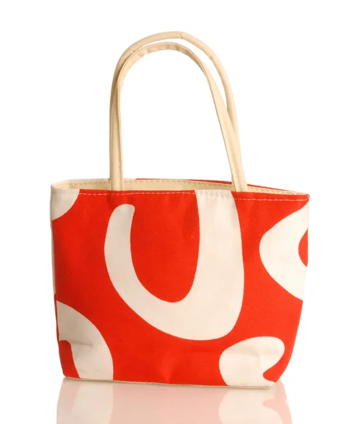 Red and white purse or beach bag — Stock Photo, Image