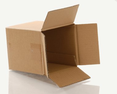 empty cardboard box tipped over clipart