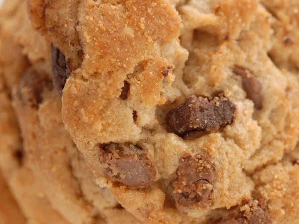 Primer plano de la pila de galletas de trozo de chocolate — Foto de Stock