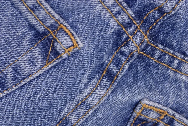 Details from the back pocket of demin jeans — Stock Photo, Image