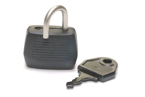 Lock and key isolated on white background — Stock Photo, Image