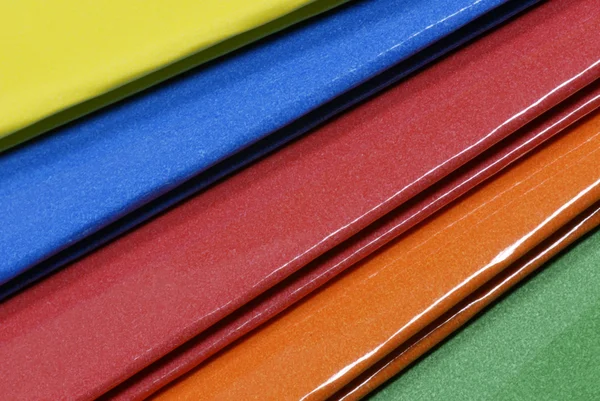 Bright colorful hanging file folders — Stock Photo, Image