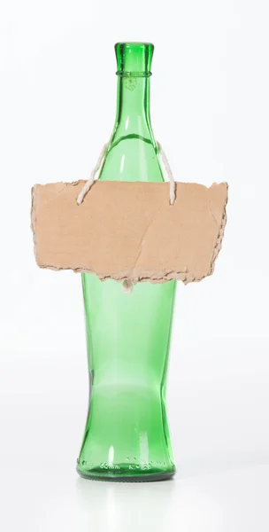 Wine bottle with message — Stock Photo, Image