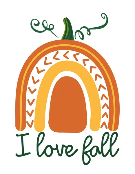 Love Fall Religion Quote Thanksgiving Day Halloween Lettering Message Handwritten — Stock Vector