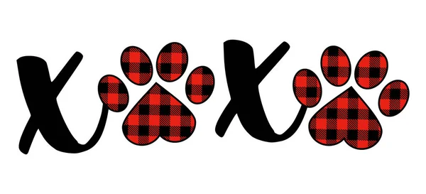 Xoxo Hugs Kisses Adorable Calligraphy Phrase Valentine Day Hand Drawn — Wektor stockowy