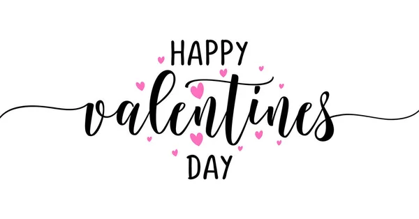 Happy Valentine Day Inspirational Valentine Day Beautiful Handwritten Quote Gift —  Vetores de Stock