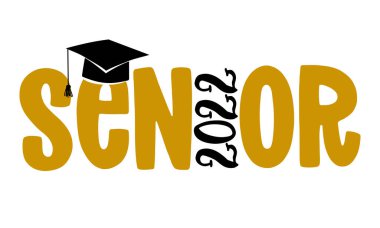 Son sınıf 2022, tipografi. Kör metin izole edilmiş beyaz arkaplan. Tişörtler için 2022 Grafik Elementleri mezuniyet sınıfının vektör illüstrasyonu ve işaret fikri