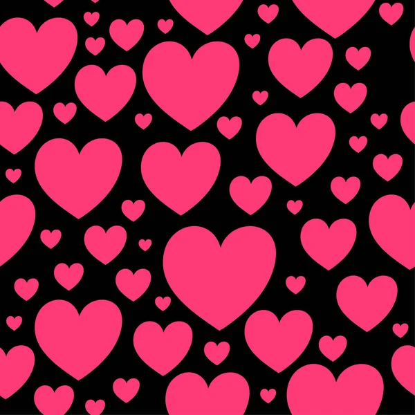 Bezešvé Vzor Design Valentine Srdce Legrační Kreslení Bezešvé Vzor Růžovou — Stockový vektor
