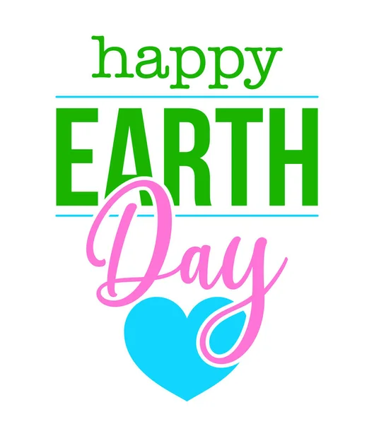 Happy Earth Day Mother Earth Day Poster Shirt Textile Graphic — ストックベクタ